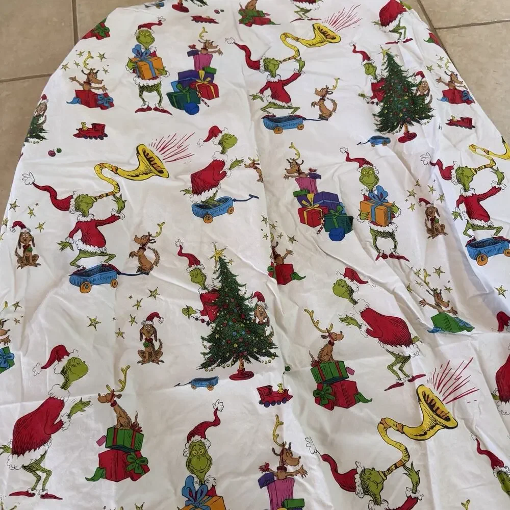 Pottery Barn Kids Dr Seuss The Grinch Christmas Holiday 3 Pc Toddler Sheet Set